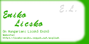 eniko licsko business card