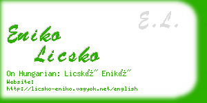 eniko licsko business card